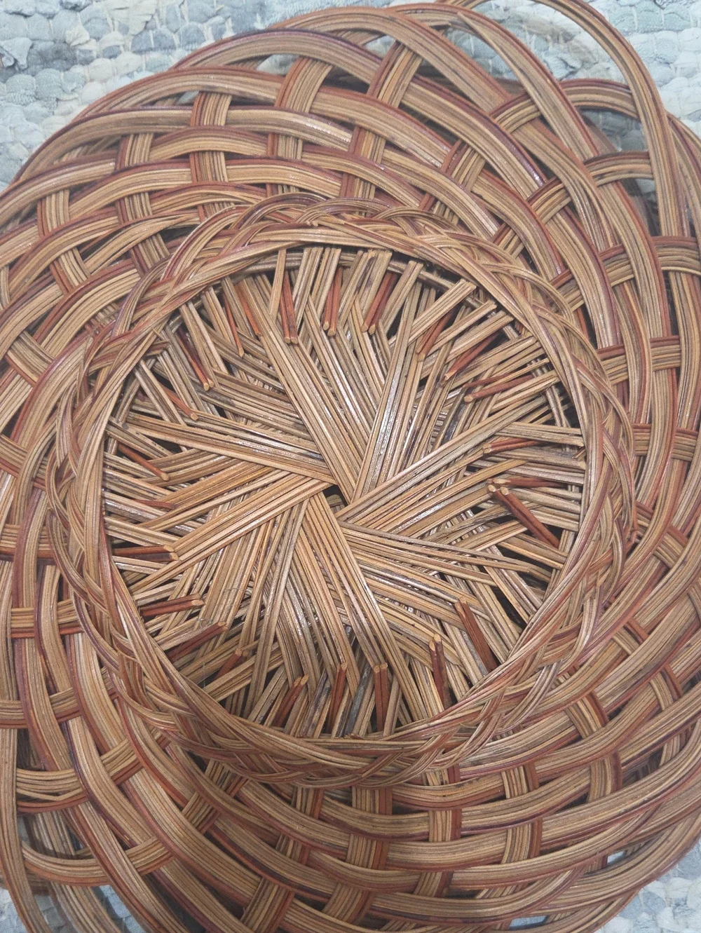 Handwoven Brown Rattan Decorative Tray - Home Accents